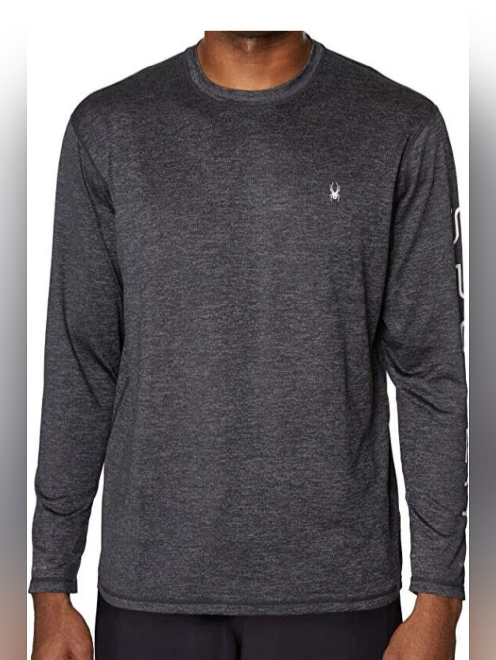Spyder Swim Men's Long Sleeve Swim Shirt Size L Heather Grey